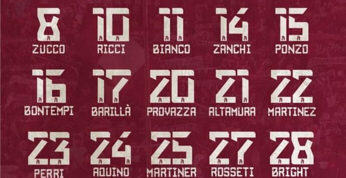 Lfa Reggio Calabria, la numerazione ufficiale della stagione 2023/24