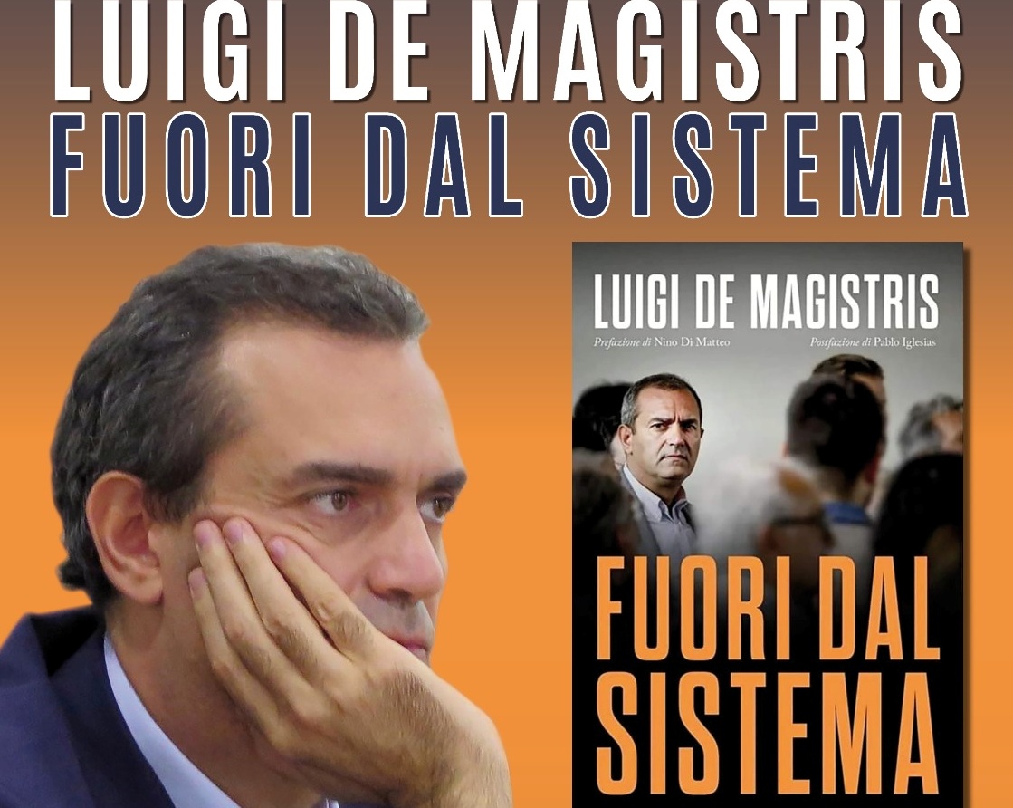 Reggio, Luigi de Magistris presenta il suo nuovo libro “Fuori dal sistema”