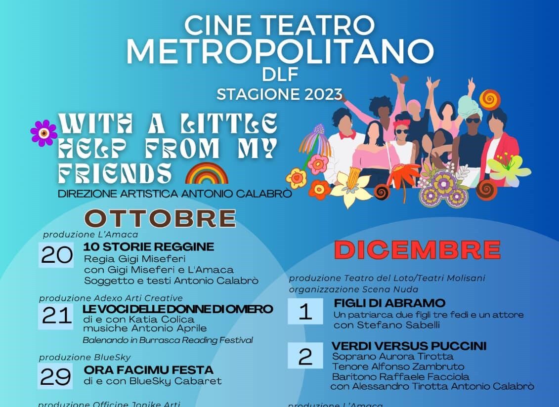 Cine Teatro Metropolitano: tre spettacoli per il ponte di Ognissanti
