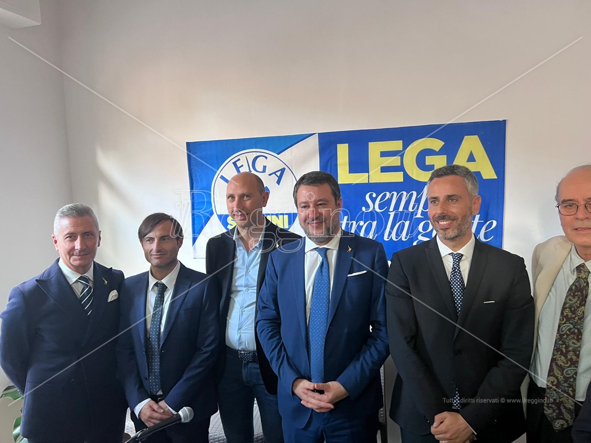 Salvini a Reggio dà il benvenuto a Neri e Cardia: «I cittadini riconoscono il lavoro di questi mesi»
