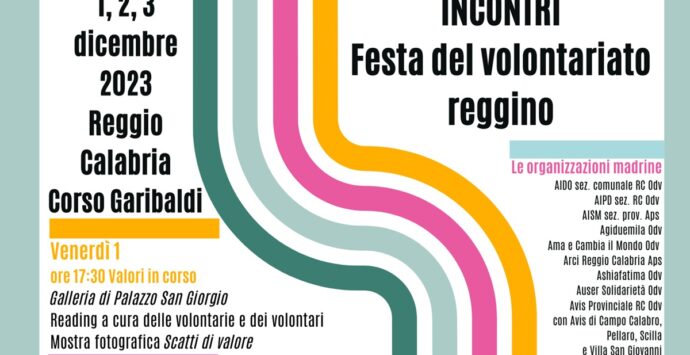 Reggio, è partita “Incontri”: festa del volontariato promossa dal Centro Servizi per il Volontariato dei Due Mari-Ets