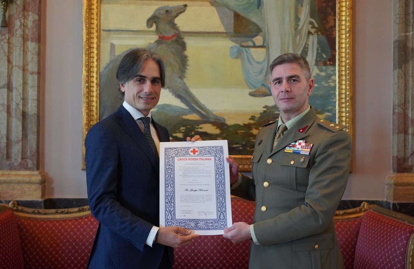 Ricevuto a Palazzo Alvaro il Comandante del Corpo militare volontario della Croce Rossa Italiana