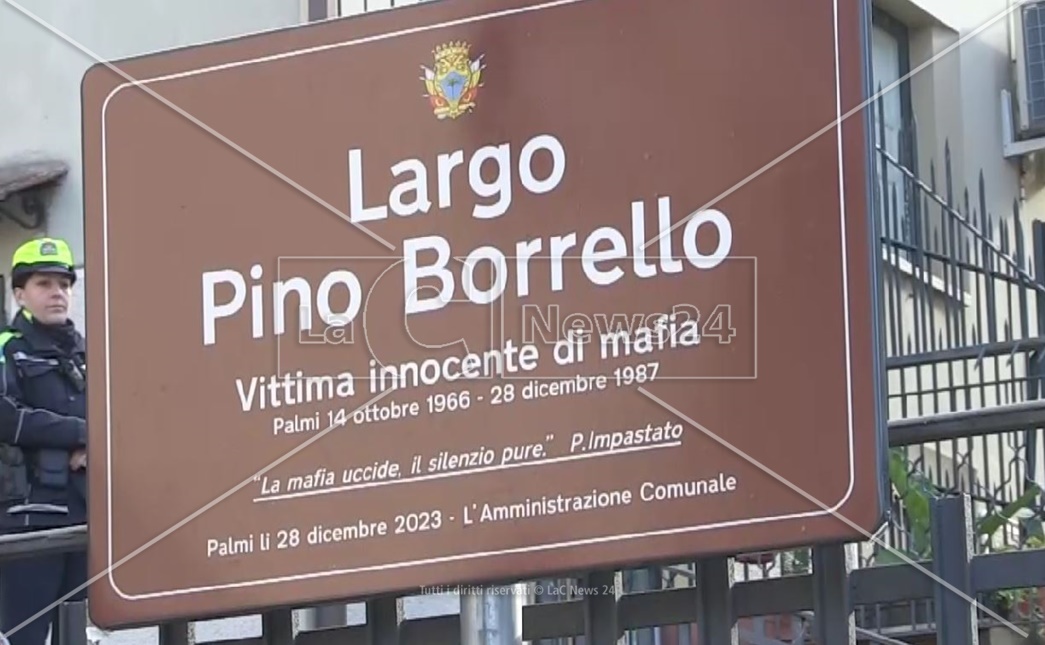 Pino Borrello rivive nella piazza che Palmi gli intesta
