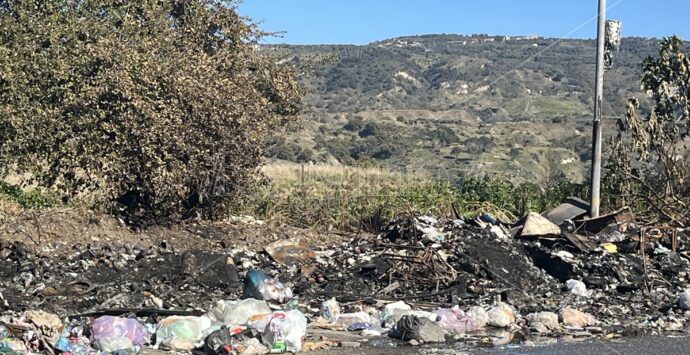 Reggio, carcasse di auto e rifiuti combusti flagellano ancora Arghillà nord – FOTO
