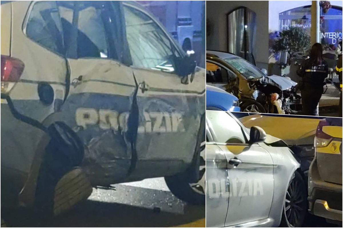 Reggio, auto non si ferma all’Alt viene inseguita e si schianta su auto della Polizia: due feriti