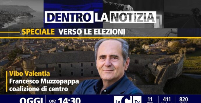 Comunali a Vibo Valentia, a Dentro la Notizia l’intervista al candidato di centro Francesco Muzzopappa