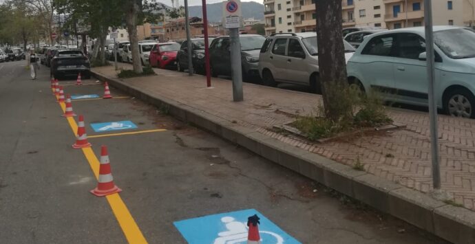 Reggio, ripristinati i parcheggi per utenza con disabilità dell’Inail