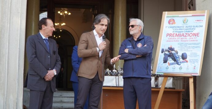 Reggio, a piazza Italia le premiazioni del primo Campionato autoslalom Città metropolitana