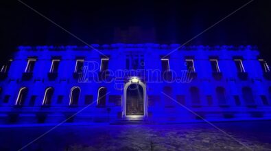 Reggio, palazzo San Giorgio illuminato d’Europa – FOTO